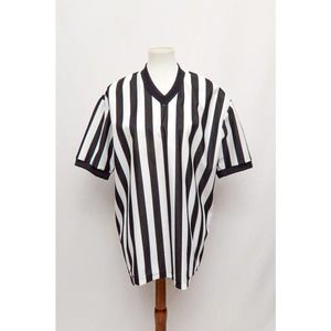 Vintage Dalco Athletic referee jersey black white XL 80s
